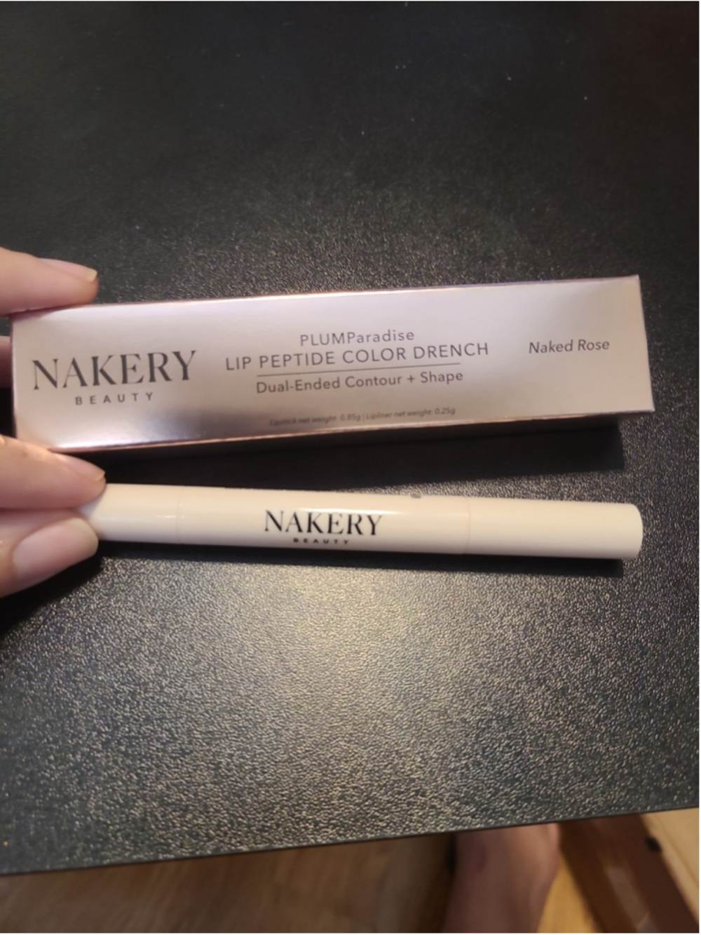NIB Nakery Beauty PLUMParadise Dual Ended Lipstick And Liner Shaper Naked Rose